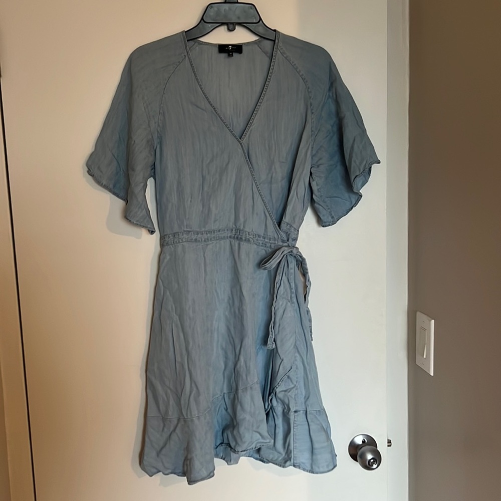 Light Denim 7 For All Mankind Baby Doll Dress